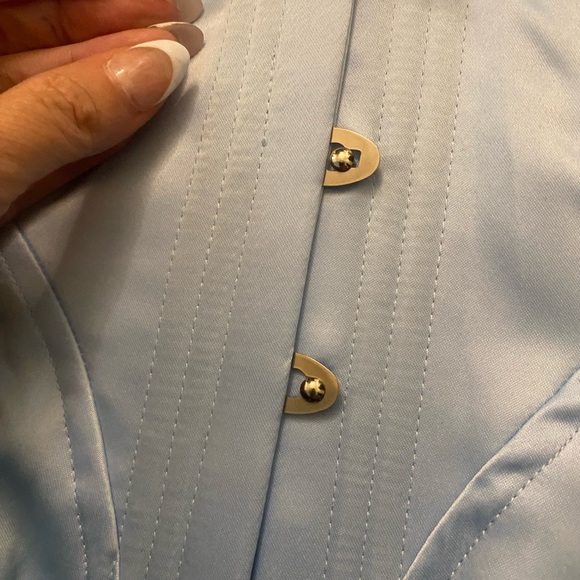 Nwot Daizbella Blue Corset Medieval Renaissance Lace Up Satin XL Vintage Style - Picture 4 of 7